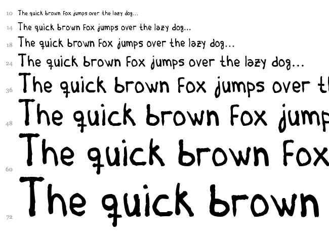 Briasco Rustic font waterfall